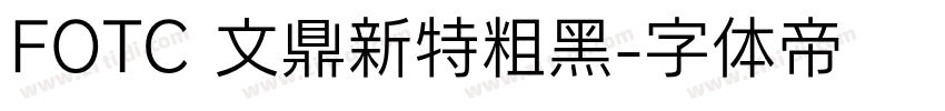 FOTC 文鼎新特粗黑字体转换